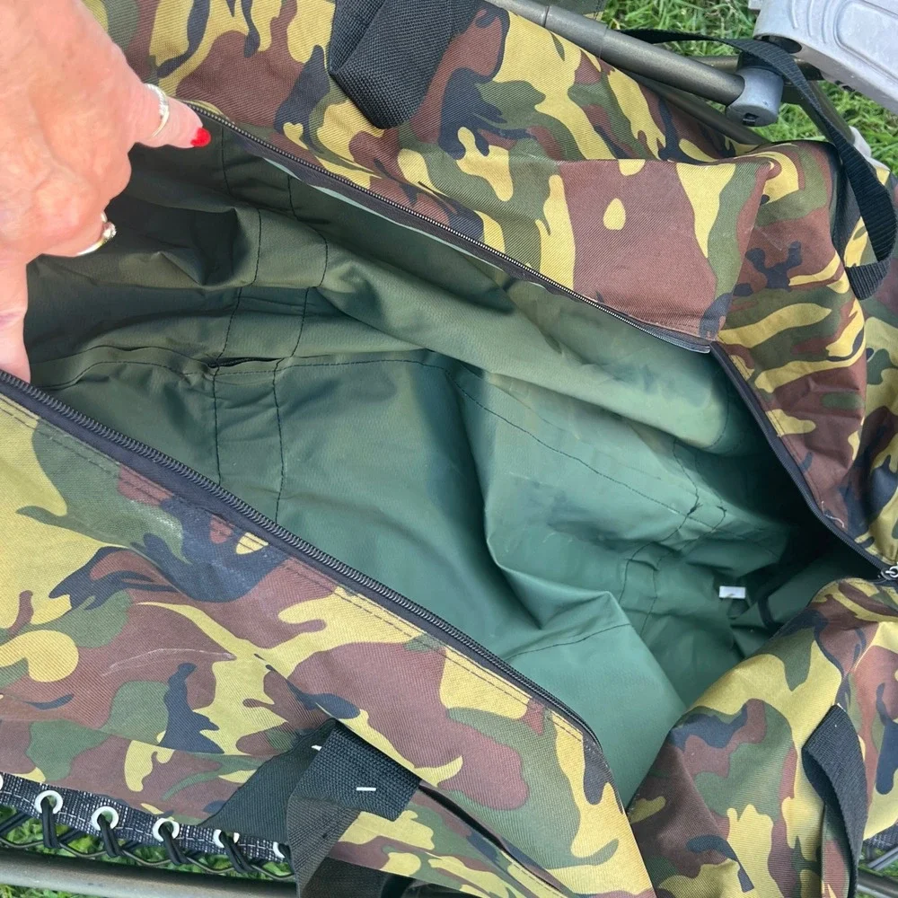 PariSun Camouflage Large Duffel Bag Travel Gym Woodland Camo Canvas